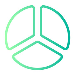 pie chart gradient icon