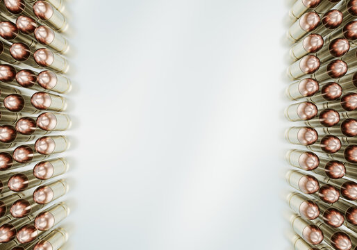 Frame and border from cartridges of pistols ammo
