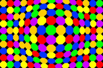 Textura o fondo de hexágonos de colores inflados