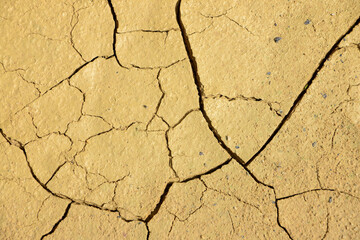 cracked of dry soil