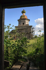 Old churches in the village of Archangel. Kargopol. Arkhangelsk region. Russia