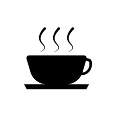 Coffee cup silhouette icon. Cafe symbol. Vector.