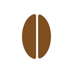 Brown coffee bean icon. Coffee raw material. Vector.