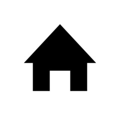 Silhouette icon of a house. Vector.