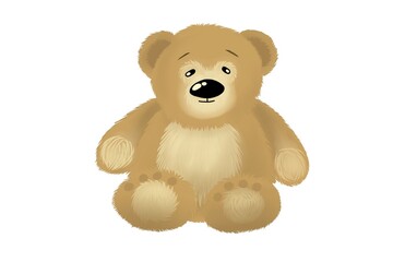 teddy bear isolated on white