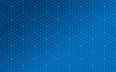 Abstract isometric technology background. Vector geometric pattern