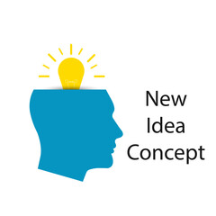 burning light bulb in head.new idea and brainstorming concept.