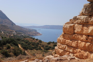 Walls of Roman City Ancient Aptera on Crete