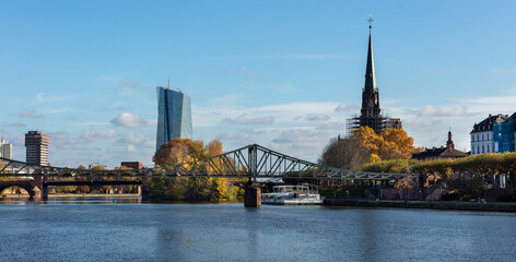 Frankfurt with Rhein river
