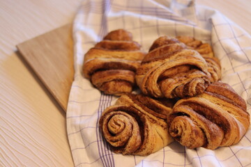 Franzbrötchen, Traditional sweet Pastry from Hamburg, Germany