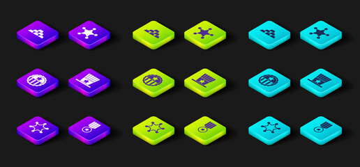 Set Hexagram sheriff, Medal with star, Patriotic American top hat, and Gold bars icon. Vector