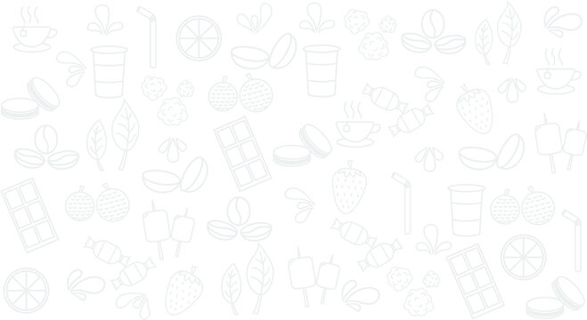 Drink symbols pattern illustration vector grey outline white background  isolated.