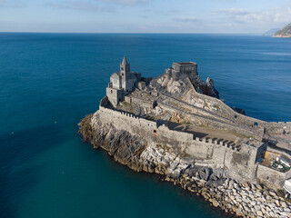 Fotografia aerea di Portovenere in Liguria