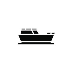 Naklejka premium Ship, Boat, Sailboat Solid Icon Vector Illustration Logo Template. Suitable For Many Purposes.