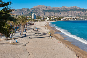 Picturesque mediterranean spanish coastline in Altea. Albir, Valencia. Spain