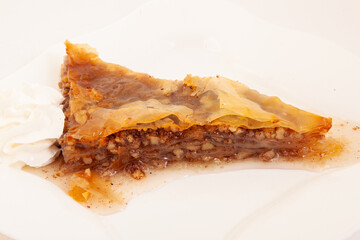 Home made Turkish baklava. Traditional Turkish dessert.