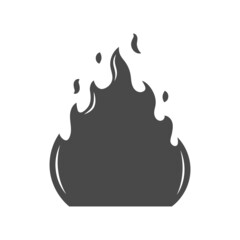 Barbeque Fire isolated on white background. BBQ Concept. Barbecue Grill Icon. Vector illustrations