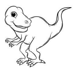 Cute Dino coloring book. Vector illustration