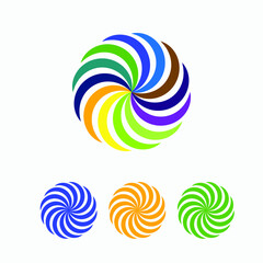 Fototapeta na wymiar colorful spiral lollipop