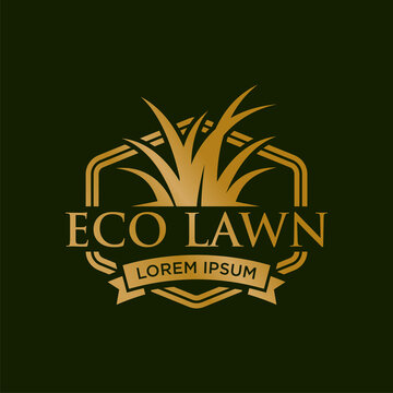 Lawn Care Logo. Lawn Services Logo Vector Template
