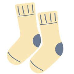 Socks vector illustration in flat color design