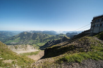 Fototapeta na wymiar landscape in central switzerland, view from (Brienzer Rothorn 2,350m).