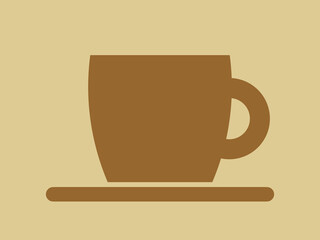 コーヒーカップアイコン：茶色