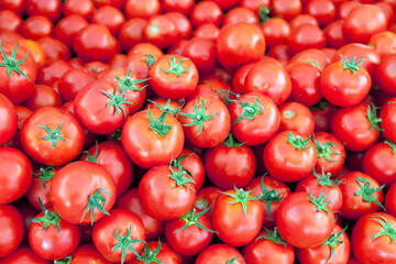 Ripe and Fresh Tomatoes in Food Bazaar