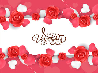 Happy Valentines day stylish greeting background design