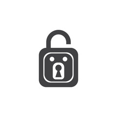 bear padlock vector logo design