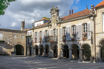 Fototapeta na wymiar Pedreira square in the old town of Pontevedra, Galicia, Spain.