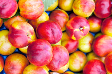 Ripe and Fresh Pile Of Nectars in Food Bazaar