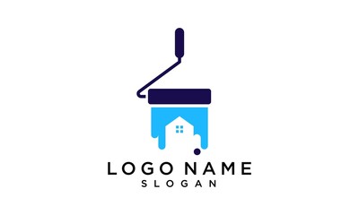 illustration vector logo graphic of renovation house paint