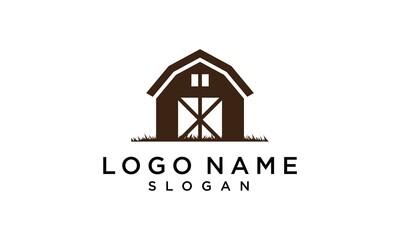 Simple Cattle Pen vector logo. farm design