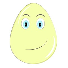 Easter eggs. Emotions on Easter eggs. Holiday. Easter decorations