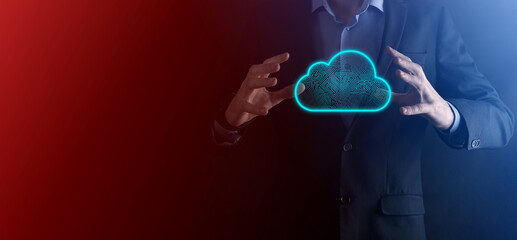 Cloud computing concept,cloud for transfer data.Cloud computing, big data center, future...