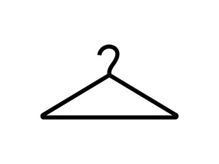 シンプル針金ハンガーアイコン：黒