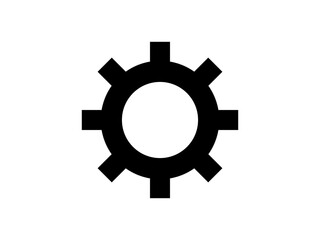 シンプル歯車アイコン：黒