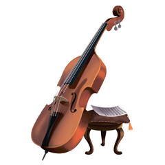 Cantrobass illustration with sheet music