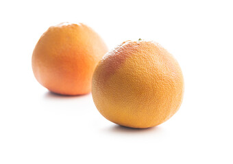 Citrus fruit. Fresh grapefruit isolated on white background.