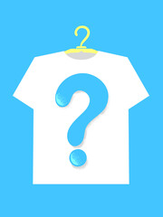Question Mark Hanger White Shirt Illustration