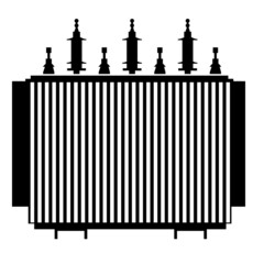 Electric transformer icon on white background. Transformer sign. flat style.