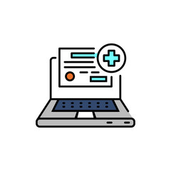 Medical license color line icon. Pictogram for web page
