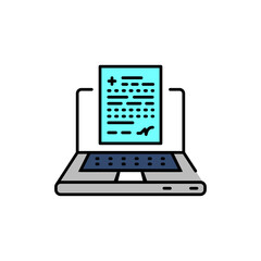 Patient consent color line icon. Pictogram for web page