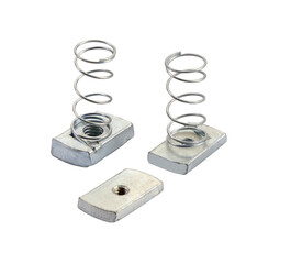 metal long nuts with spring zinc plated