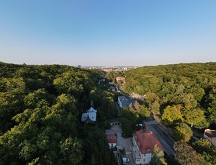 Aerial view of street in Gdansk