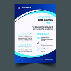 Abstract Modern business marketing flyer or brochure templates design