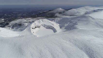 蔵王のお釜 雪景色