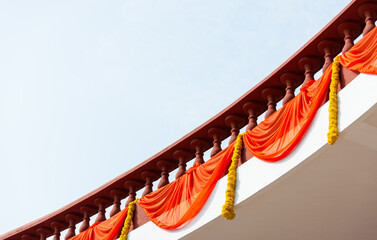 Fototapeta na wymiar roof top railings decoration 