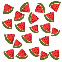  Summer pattern with watermelon
